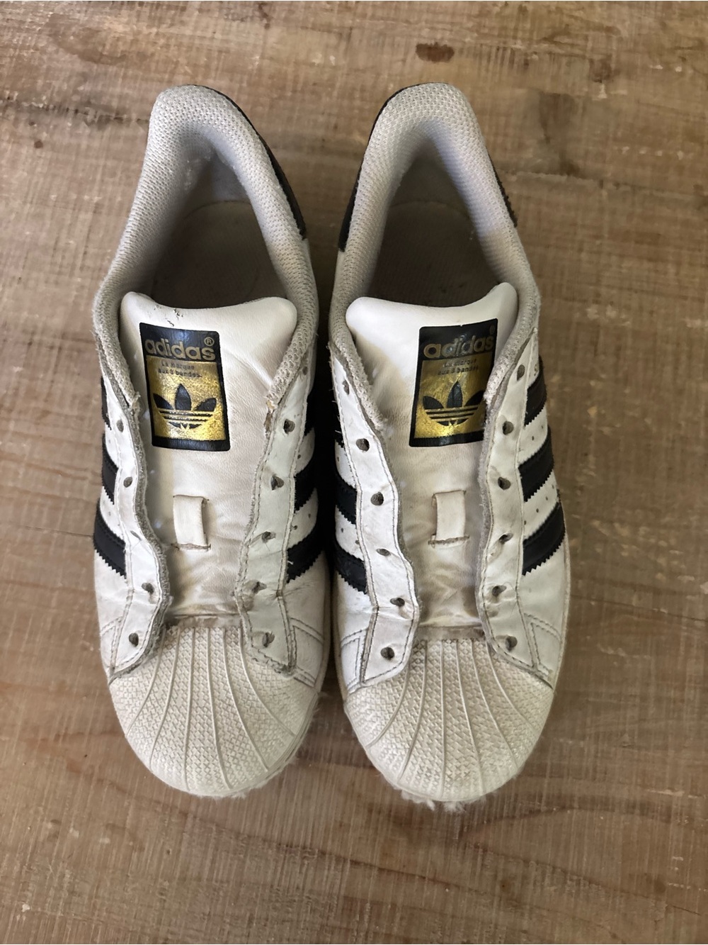 adidas White Sneakers with Black Accents